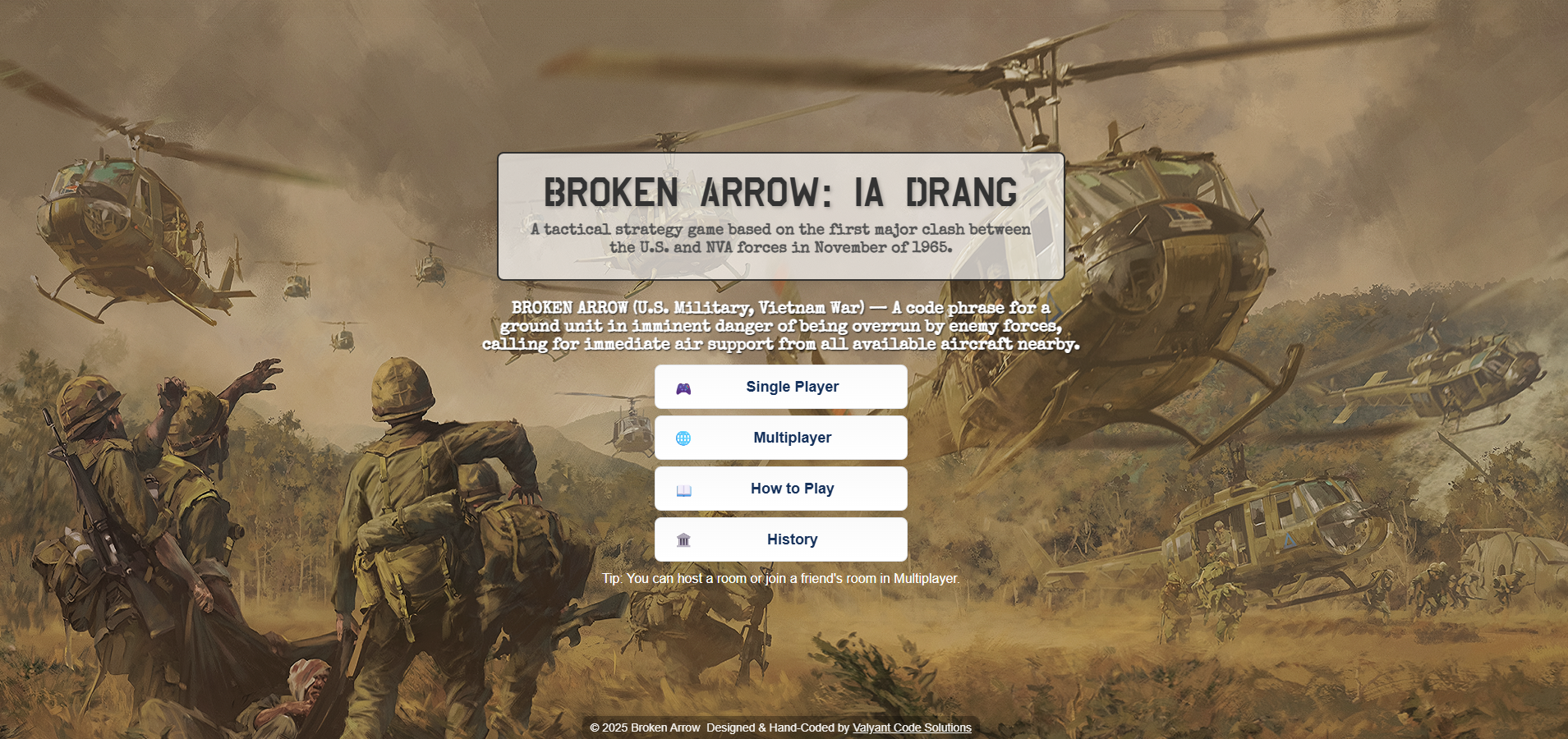 Home page of 'Broken Arrow'